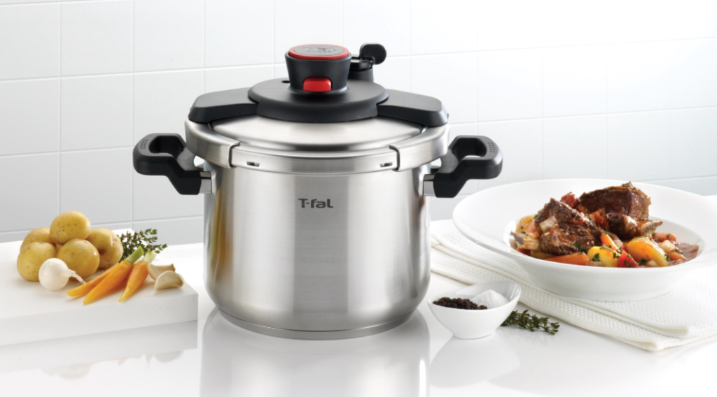 T-fal P45007 Clipso Stainless Steel Pressure Cooker, 6.3-Quart