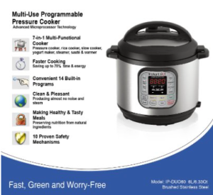 Instant Pot IP-DUO60 pressure cooker - details