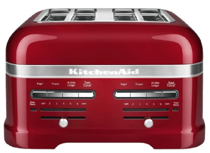 KitchenAid KMT4203CA Candy Apple Red 4-Slice Pro Line Toaster