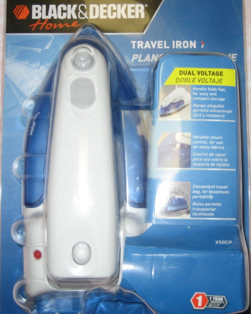 Black & Decker X50 Travel Pro Iron - packaging